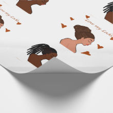 Glossy Wrapping Paper, 30" x 6' Wrapping Paper I  I Luv My Locks