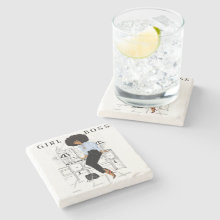 Girl Boss  I Stone Mable Coaster